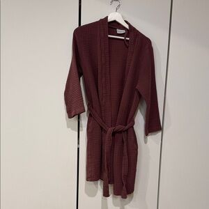 Parachute Maroon Waffle Robe